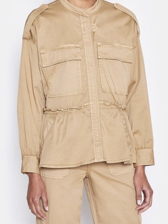 Joie Jackets & Blazers - 353. Joie Utility Drawstring Jacket in Khaki